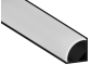 Aluminum profile for LED strip AL-58 2 meters black corner LEDUA