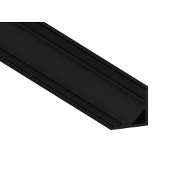 Aluminum profile for LED strip AL-58 2 meters black corner LEDUA