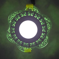 LED panel Lemanso "Athens" 3+3W with green backlight 350Lm 4500K 175-265V / LM1018 circle