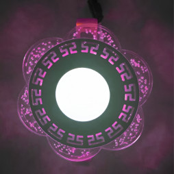 LED panel Lemanso "Athens" 3+3W with pink backlight 350Lm 4500K 175-265V / LM1018 circle