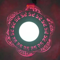 LED panel Lemanso "Athens" 3+3W with red backlight 350Lm 4500K 175-265V / LM1018 circle