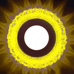 LED panel Lemanso "Volcano" 3+3W with yellow backlight 350Lm 4500K 175-265V / LM1006 circle