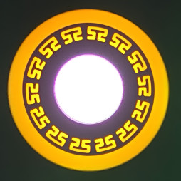 LED panel Lemanso "Greek" 3+3W with yellow backlight 350Lm 4500K 175-265V / LM533 circle