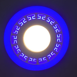 LED panel Lemanso "Greek" 3+3W with blue backlight 350Lm 4500K 175-265V / LM533 circle