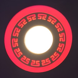 LED panel Lemanso "Greek" 3+3W with red backlight 350Lm 4500K 175-265V / LM533 circle