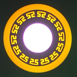 LED panel Lemanso "Greek" 6+3W with yellow backlight 540Lm 4500K 175-265V / LM555 circle