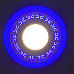 LED panel Lemanso "Greek" 6+3W with blue backlight 540Lm 4500K 175-265V / LM555 circle