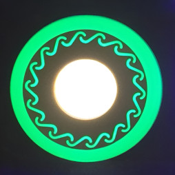 LED panel Lemanso "Curly" 3+3W with green backlight 350Lm 4500K 175-265V / LM534 circle