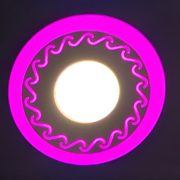 LED panel Lemanso "Curly" 3+3W with pink backlight 350Lm 4500K 175-265V / LM534 circle