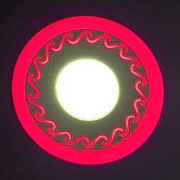LED panel Lemanso "Curly" 3+3W with red backlight 350Lm 4500K 175-265V / LM534 circle