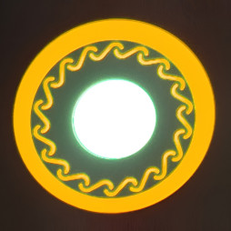 LED panel Lemanso "Curly" 6+3W with yellow backlight 540Lm 4500K 175-265V / LM539 circle