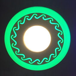 LED panel Lemanso "Curly" 6+3W with green backlight 540Lm 4500K 175-265V / LM539 circle