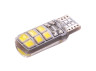 LED car lamp T10-2835-12smd in silicone white 12V LEDUA