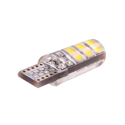 LED car lamp T10-2835-12smd in silicone white 12V LEDUA