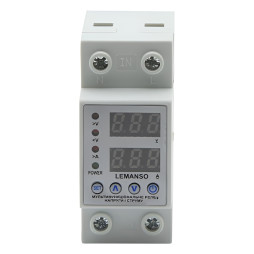 Multifunctional voltage and current relay Lemanso LM31525-40A "Shield" warranty 5 years