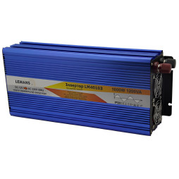 Inverter + charging 20A blue housing Lemanso from 12VDC to 230V AC 1000W 1200VA 20A pure (correct) sine wave LM40103 warranty 1 year