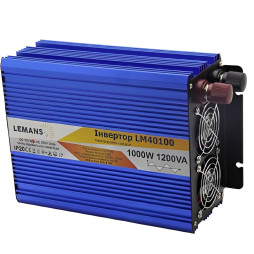 Inverter blue housing Lemanso from 12VDC to 230V AC 1000W 1200VA pure (correct) sine wave LM40100 warranty 1 year