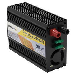 Inverter black housing Lemanso from 12VDC to 230V AC 300W 360VA modified sine wave LM40200 warranty 1 year