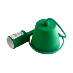 Pendant plastic T-shaped for LED lamp E27 green 1m LMA074 Lemanso