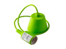 Pendant plastic T-shaped for LED lamp E27 light green 1m LMA074 Lemanso