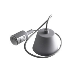 Plastic T-shaped suspension for LED lamp E27 gray 1m LMA074 Lemanso