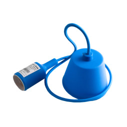 Plastic T-shaped suspension for LED lamp E27 blue 1m LMA074 Lemanso