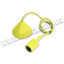 Plastic V-shaped suspension for LED lamp E27 yellow 1m LMA072 Lemanso
