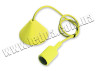Plastic V-shaped suspension for LED lamp E27 yellow 1m LMA072 Lemanso