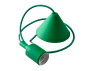 Plastic V-shaped suspension for LED lamp E27 green 1m LMA072 Lemanso