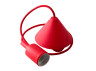 Plastic V-shaped suspension for LED lamp E27 red 1m LMA072 Lemanso