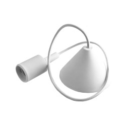 Plastic V-shaped suspension for LED lamp E27 white 1m LMA072 Lemanso