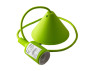 Pendant plastic V-shaped for LED lamp E27 light green 1m LMA072 Lemanso