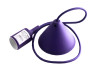 Pendant plastic V-shaped for LED lamp E27 purple 1m LMA072 Lemanso