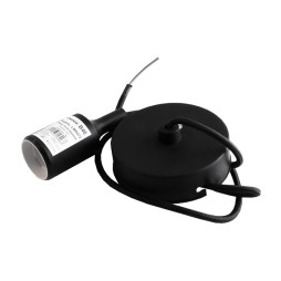 Silicone suspension for LED lamp 100*25mm 2+E27 black 1m LMA073 Lemanso