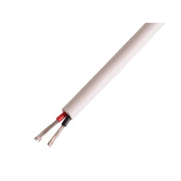 Wire SHVVP 2x0.5 white aluminum copper