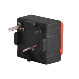 Square button PBS-15C without locking OFF-(ON) 1A, 250V, red LEDUA