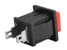 Square button PBS-18B without locking ON-(OFF) 2-pin, 25mA 50V, red LEDUA