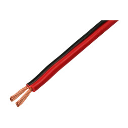 Acoustic wire ШВП 2х0.12 black-red copper
