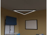 LED lamp suspended, ceiling "Delta-2" triangle 220V 204W 10800Lm 4000k 2000*2000*2000 driver from the outside black body LEDUA