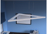 LED lamp suspended, ceiling "Delta-2" triangle 220V 204W 10800Lm 6000k 2000*2000*2000 driver from the outside white body LEDUA