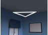 LED lamp suspended, ceiling "Delta-2" triangle 220V 204W 10800Lm 4000k 2000*2000*2000 driver outside white housing LEDUA