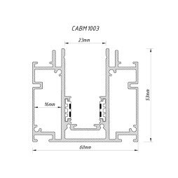 Built-in busbar for low-voltage track lights black 3m CABM1003 Ardero