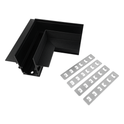 Corner connector for low-voltage built-in busbar black LD2004 Feron