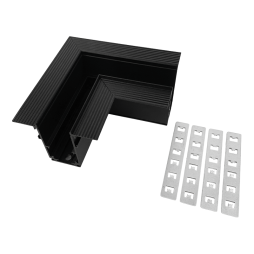 Corner connector for low-voltage built-in busbar black LD2006 Ardero