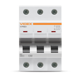 Circuit breaker RS6 3p 50A 6kA C VIDEX RESIST