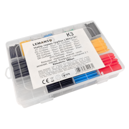 Set of thermo-tubes in a box 38/45mm 580pcs shrinkage coefficient 2:1/LMA2797 Lemanso