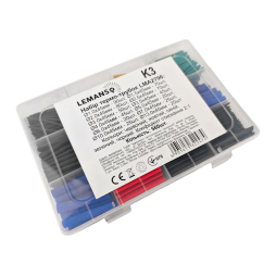 Set of thermo-tubes in a box 45mm 560pcs shrinkage coefficient 2:1/LMA2796 Lemanso
