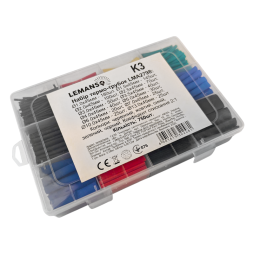 Set of thermo-tubes in a box 45mm 750pcs shrinkage coefficient shrinkage 2:1/LMA2798 Lemanso