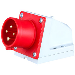 Stationary plug LM2033 (BC) Lemanso 32A/4p (3p+n) 380-415V IP44 red