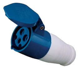 Portable socket LM2014 (GP) Lemanso 16A/3p (2p+n) 220-240V IP44 blue